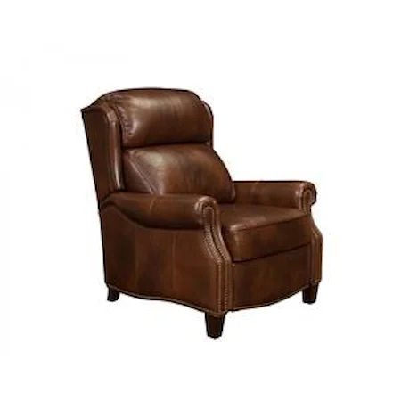 Transitional Push Recliner with Nailheads